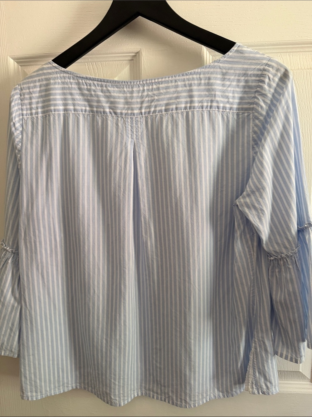 Vineyard Vines Light Blue & White Striped Bell-Sleeve Blouse - Picture 10 of 13